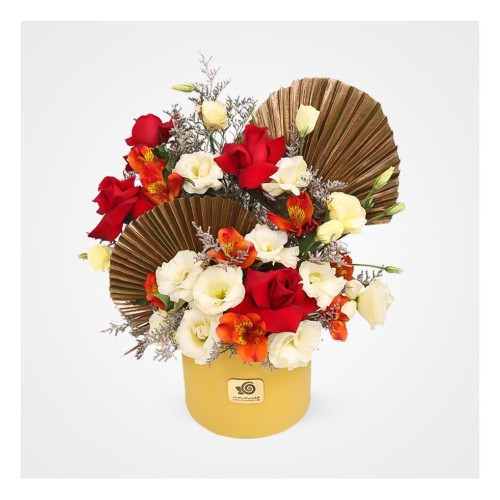 Golden Leaves Flower Box